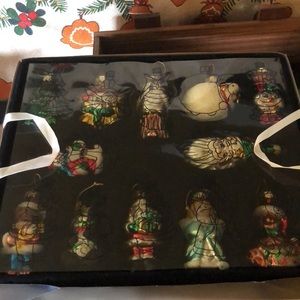 Thomas Pacconi Classics 2002 Collection Christmas Ornaments w/Wood Crate